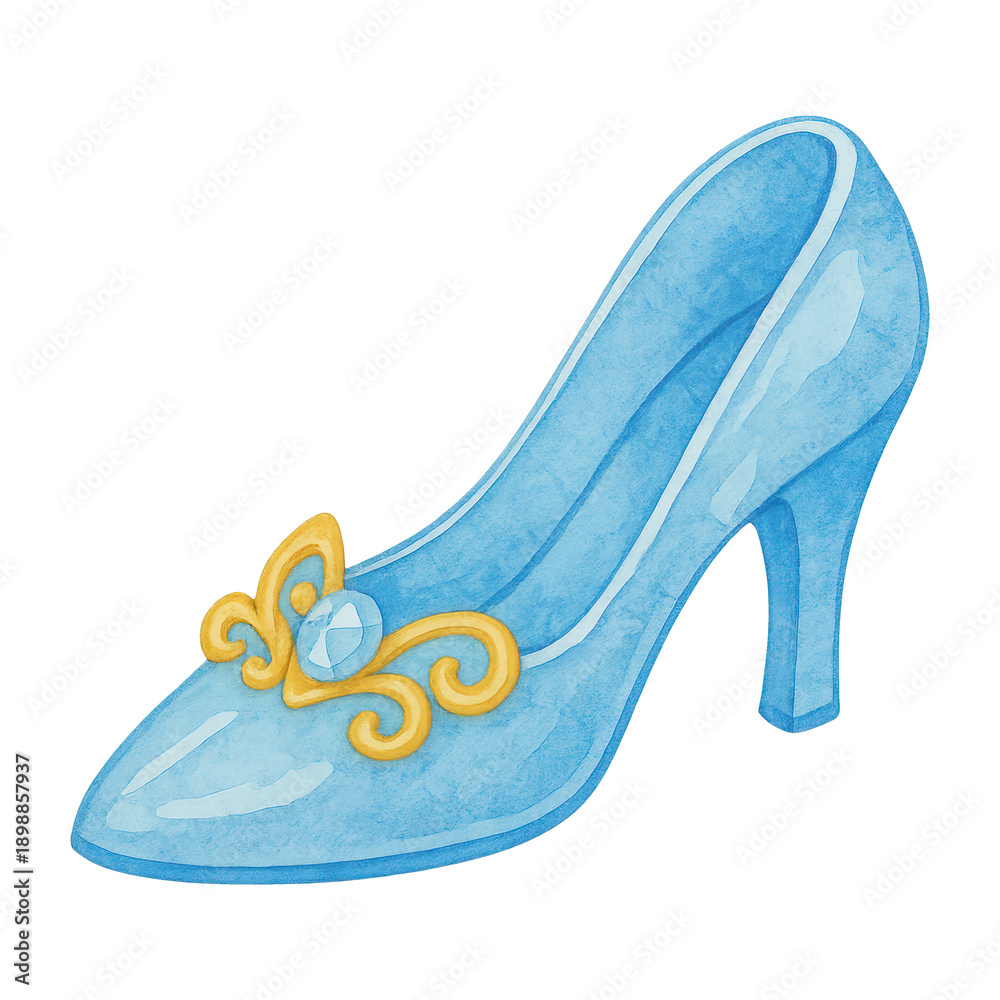 Fototapeta premium PNG Elegant blue fairytale shoe