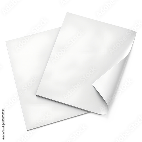  Stack of blank paper sheets