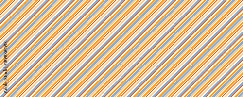Colorful diagonal wavy stripes vector seamless pattern. Modern minimal repeat design with hand drawn wobbly stripes on cream background.