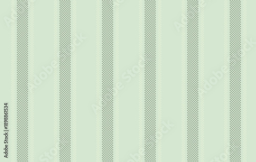 Seamless linen-effect vertical stripe background, striped vector pattern in sage gray and mint green for home textiles