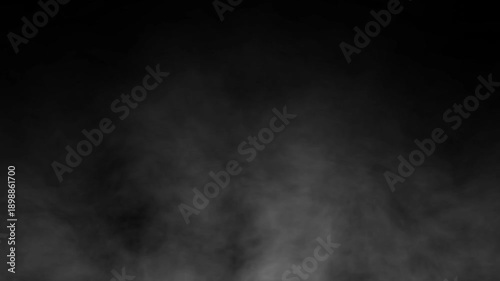 Rising White Fog Smoke on Dark Background. Atmospheric Mist Overlay with Copy Space, Cinematic 4K Motion. smoke on black background