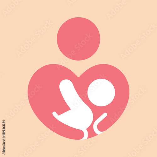 シンプルな授乳のアイコン