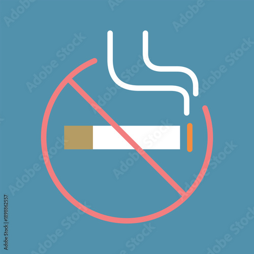 禁煙のカラーアイコン