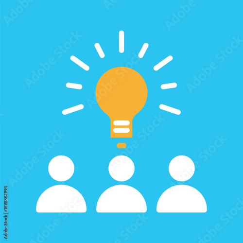 シンプルな電球のアイデアひらめきアイコン