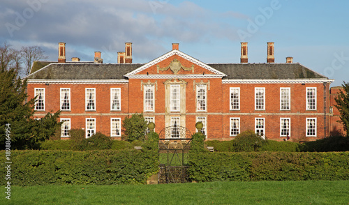 Bild auf Leinwand A stately home first built towards the end of 15th century  near site of the Bosworth Field battle since altered many times