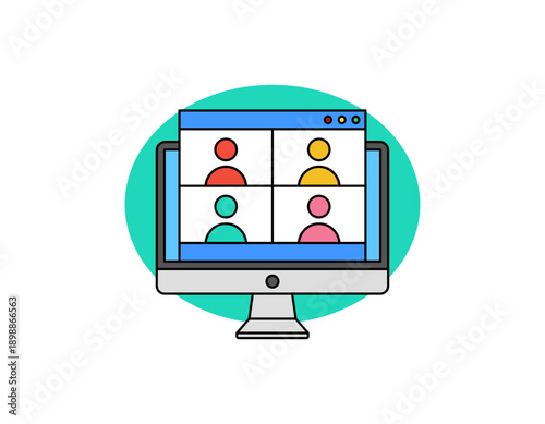 Business Online Meeting and Remote Team Collaboration