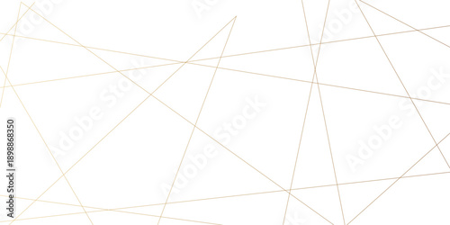 Abstract luxury golden geometric random scribble lines, colorful chaotic digital web line pattern with square and triangle shapes on transparent background vector