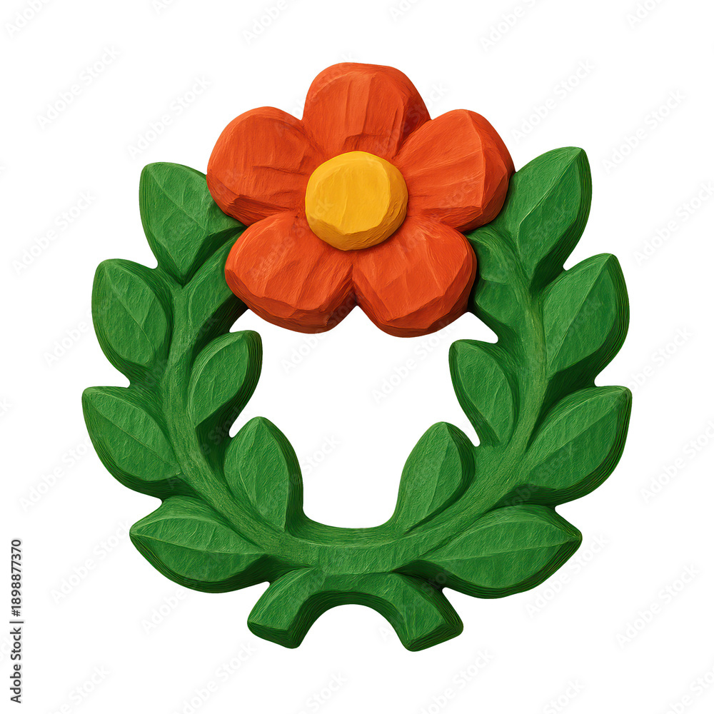 Fototapeta premium PNG Colorful floral wreath illustration