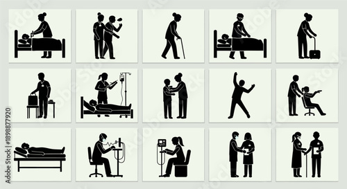 Healthcare professionals providing medical care and support