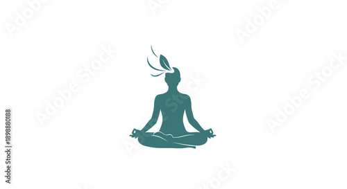 Person sitting in meditation posture.