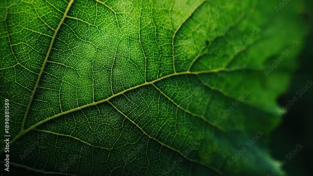 Fototapeta premium Closeup of a green leaf