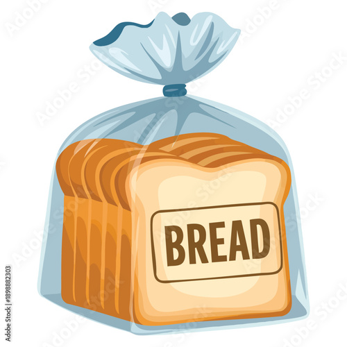 Isolated bag of bread vector illustration created for bakery products grocery packaging food advertising daily bread and culinary themed projects