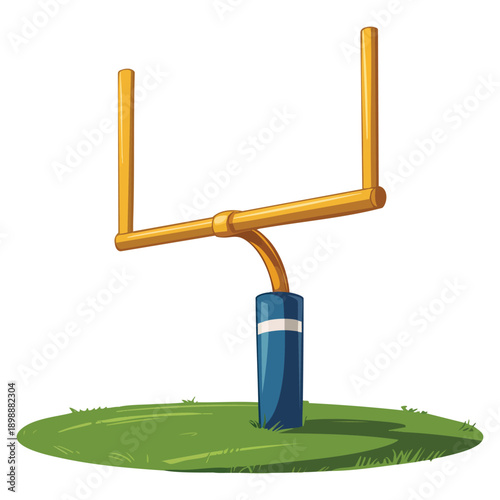 Isolated American football goal post vector illustration suitable for athletic sports field equipment competition and training related graphics