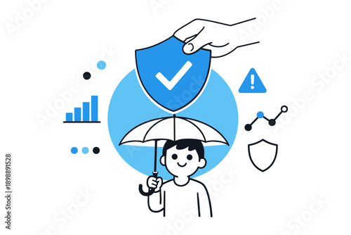 Child safety concept: protecting boys with technology and security measures