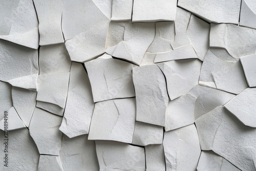 White Geometric Textured Wall Surface image (239