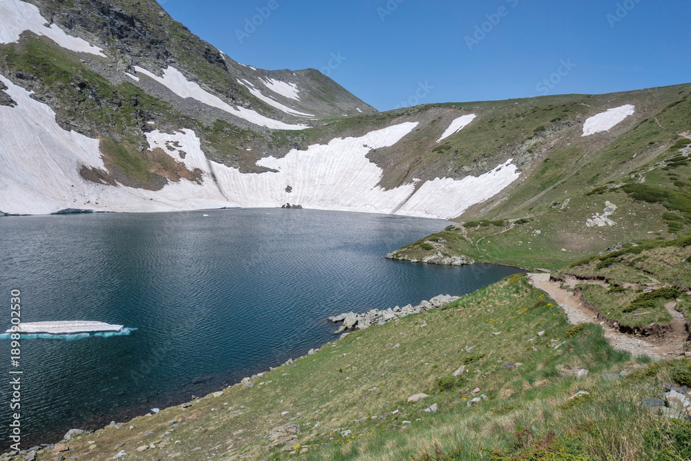 Obraz premium Rila Mountain around The Seven Rila Lakes, Bulgaria