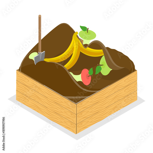 3D Isometric Flat Vector Illustration of Gardening and Farming Approaches, Collection Set for Regenerative Agriculture And Sustainable Crops. Item 1