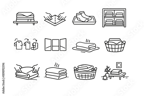 Icon garments folding vector image napkin socks generation open symbol divider simple