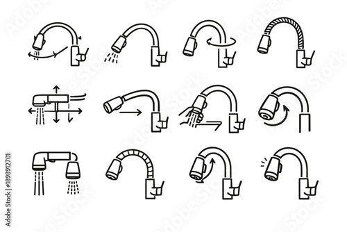 Reach feature icon arc simple adaptability generation head image flexible focus vector