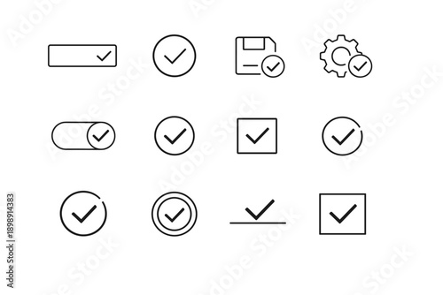 Simple vector indicator inline toggle abstract generation image task completed icon checkbox