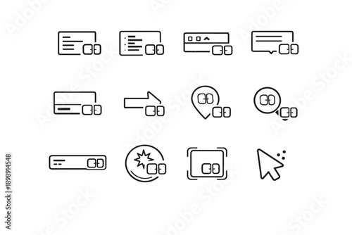 Marker affordance navigation vector icon generation menu cue image hint palette shortcut