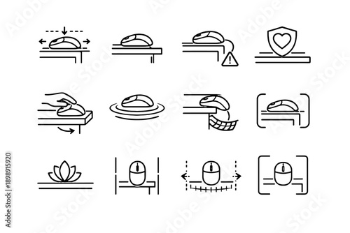 Safety mouse drop logic boundary icons vector planning icon edge desk calm