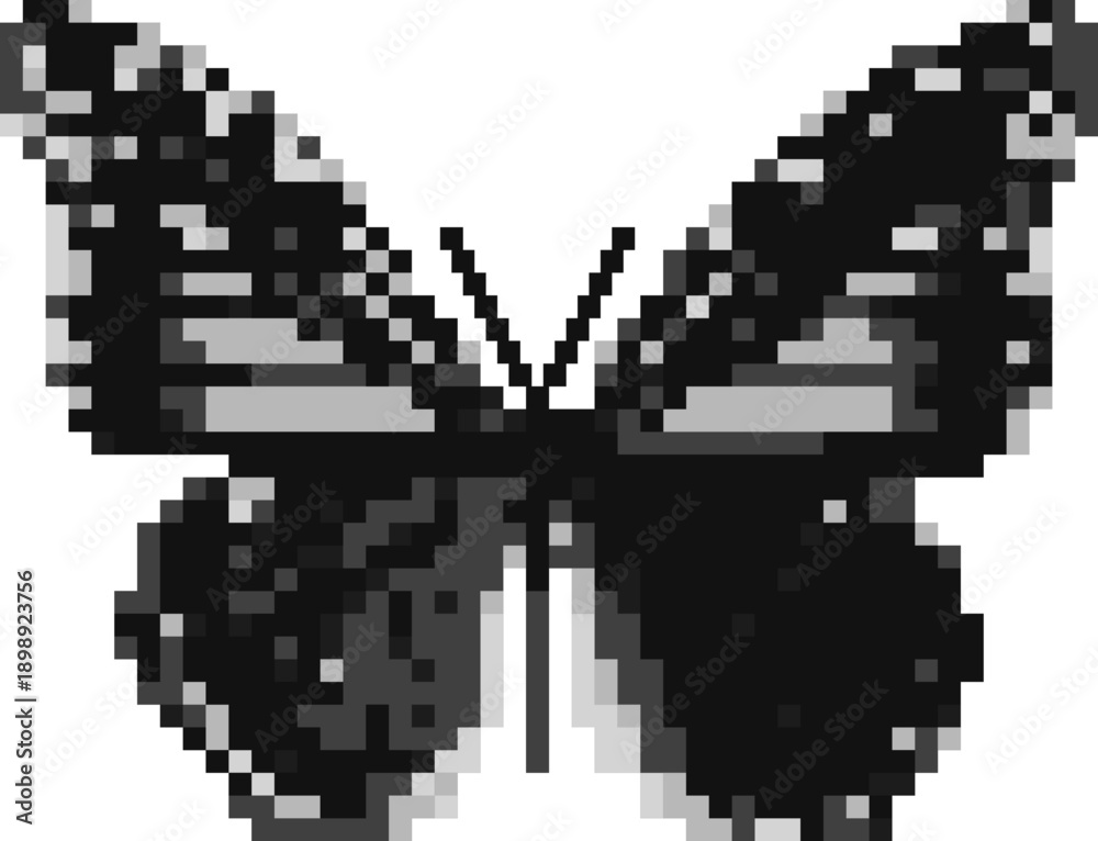Fototapeta premium Retro halftone butterfly collection
