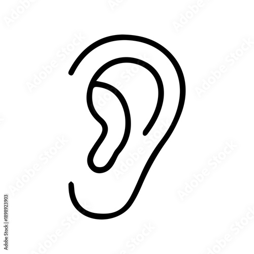 Human Ear Outline Icon