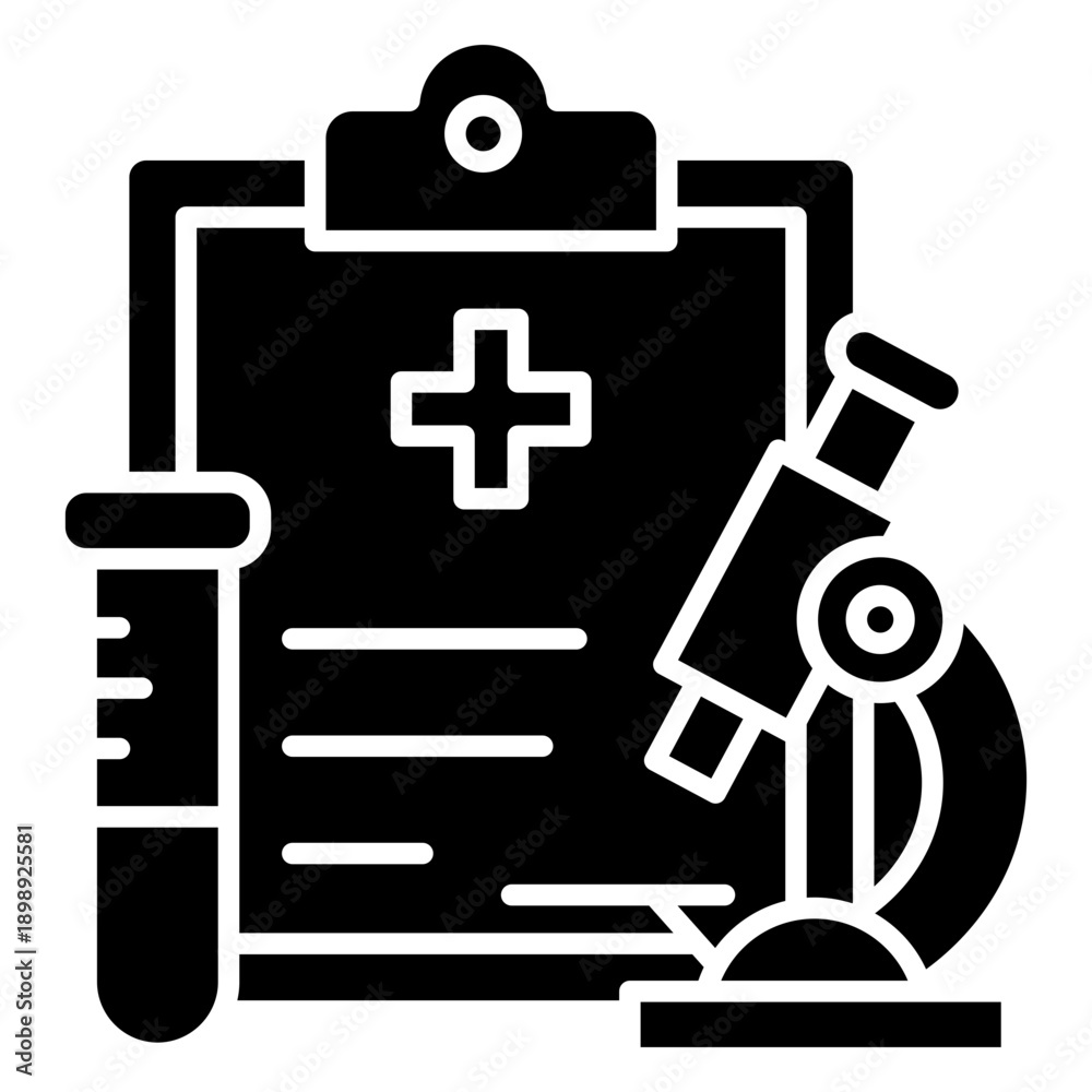 Obraz premium Medical Research Glyph Icon