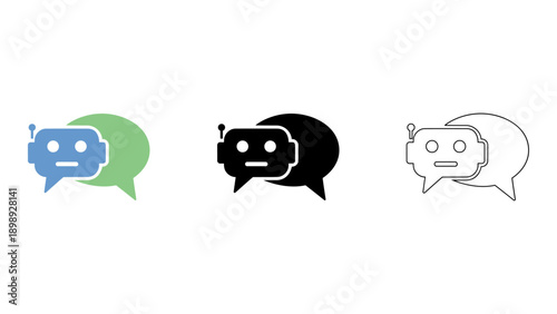 colorful of chatbot icons representing automated conversational systems