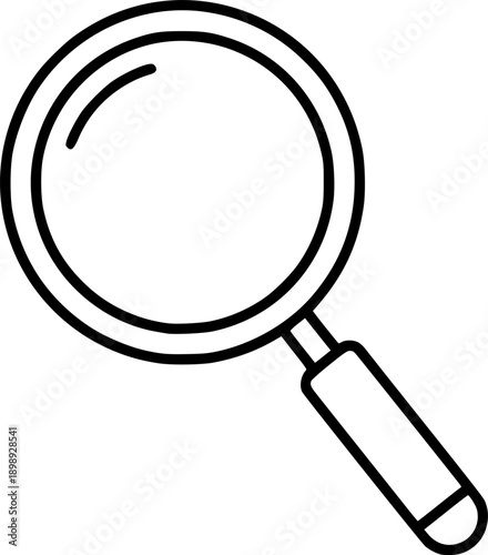 Magnifying glass icon illustration line icon
