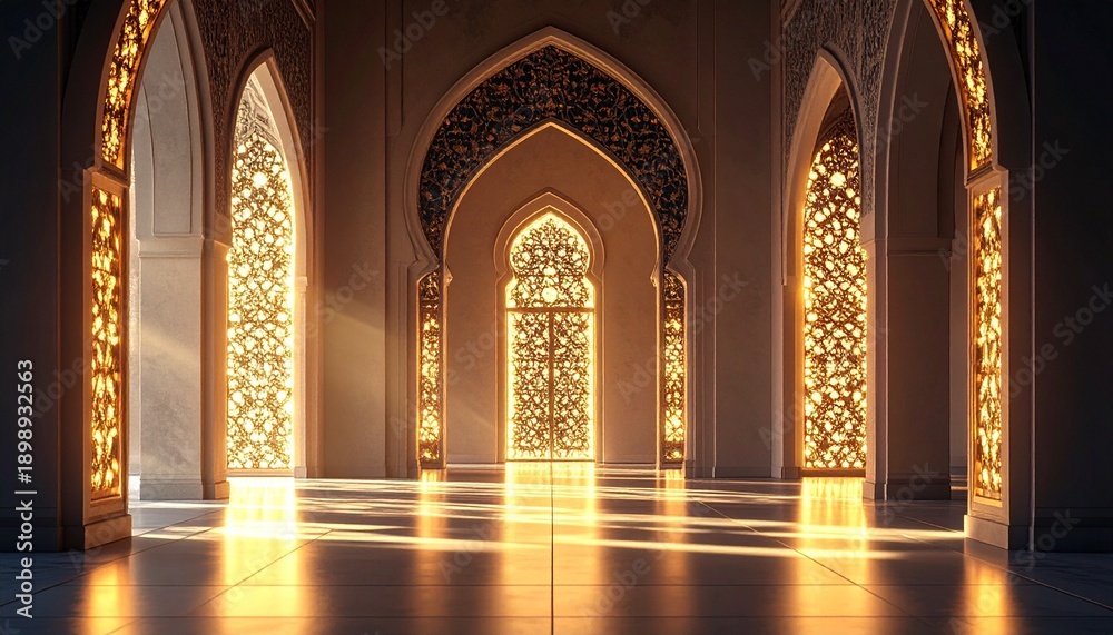 Obraz premium Ornate Archways with Intricate Islamic Design.