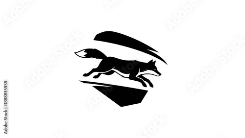A black and white dog, cat and mouse, and cat watch a flying eagle silhouette and hummingbird vector illustration set with wild fish and sea animal wings in a nature sky drawing