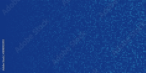 Blue pixel background. Abstract digital pattern with square elements grid. Futuristic dotted mesh with gradient effect. Geometric minimal digital design. Eps10