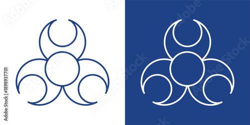 Outbreak Blue And White Icon Style Collection