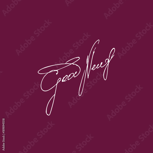 Good news handwritten