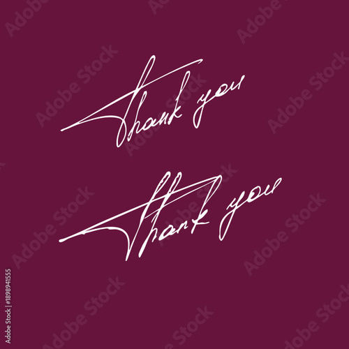 Thank you handwritten