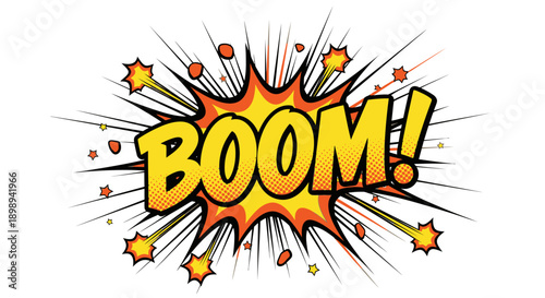 explosion boom comic book style