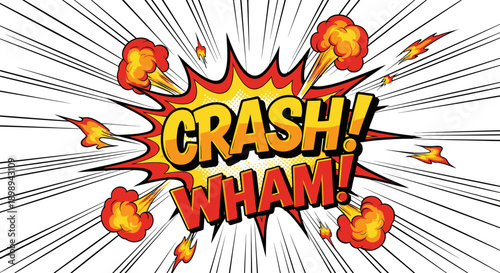 crash wham comic book explosion