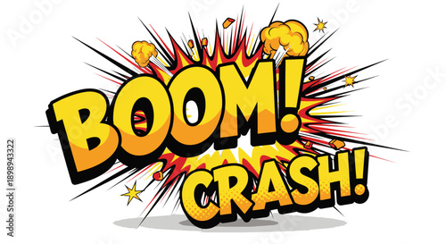 Comic boom crash explosion