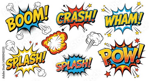 Comic book explosion effects