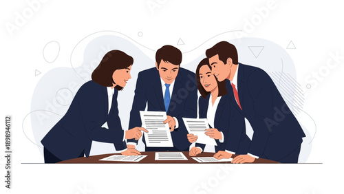 Teamwork business meeting, collaboration and discussion of documents