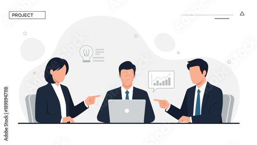 Business team meeting, brainstorming ideas, project planning, collaboration, success