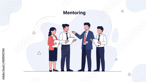 Business Mentoring Meeting: Diverse Team Discussing Ideas and Strategy