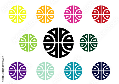 BASKETBALL LOGO SET