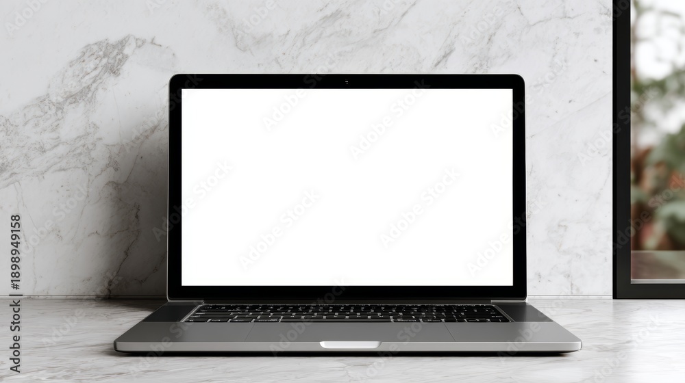 Fototapeta premium Laptop screen mockup with blank space