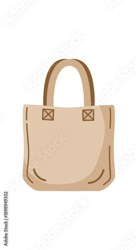 Utilitarian Minimalist Tote Bag Icon for Sustainable Shopping and Reduced Waste. transparent.