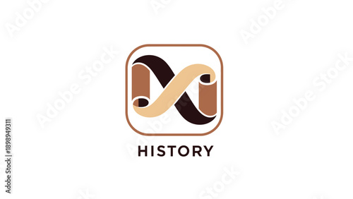 Timeless Badge Logo for History Representing Human Story and Narrative. transparent.