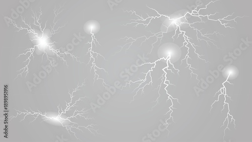 bolt Powerful electrical discharge hitting Free Vector