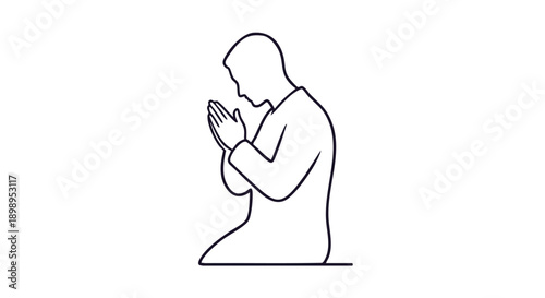 Embrace the spirit of devotion and reflection as a humble individual kneels in prayer, symbolizing peace and faith for Ramadan Kareem 2026